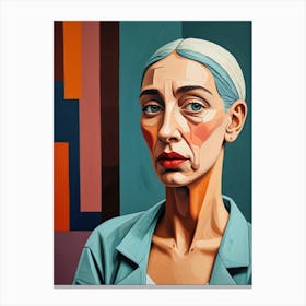 Portrait Of An Old Woman Canvas Print