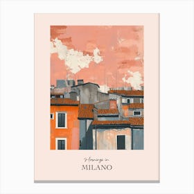 Mornings In Milano Rooftops Morning Skyline 1 Canvas Print