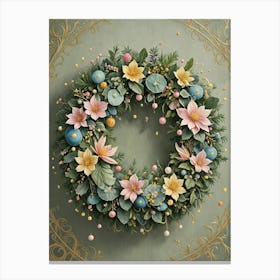 Floral Wreath no2 Canvas Print