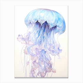 Lions Mane Jellyfish Watercolour 9 Canvas Print