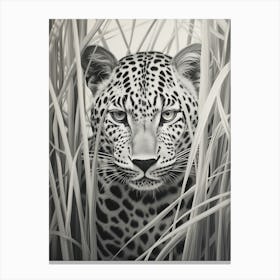 African Leopard Realism Portrait 4 Canvas Print