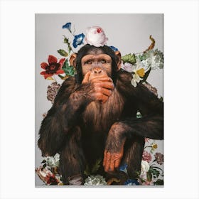 Chimpanzee Speak no Evil Canvas Print