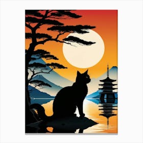 Japan Cat Art 4 Canvas Print