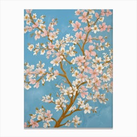 Cherry Blossoms In The Blue Sky Canvas Print