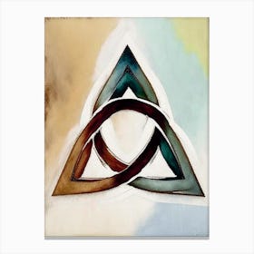 Triquetra Symbol Abstract Painting Canvas Print