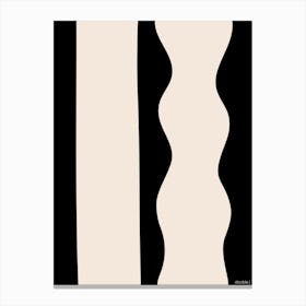 Tandem Light Black And White Minimalist Abstract Canvas Print