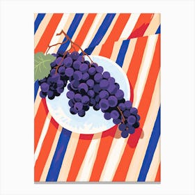 Grapes Fruit Summer Illustration 1 Canvas Print