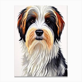 Tibetan Terrier Watercolour dog Canvas Print