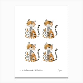 Cute Animals Collection Tiger 4 Canvas Print