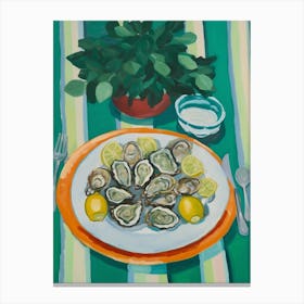 Oysters 3 Italian Still Life Painting Canvas Print