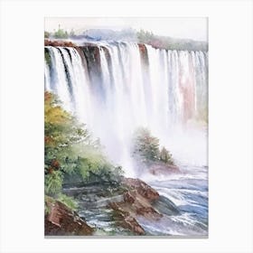 Horseshoe Falls, Canada Water Colour  (2) Canvas Print