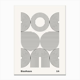 Geometric Bauhaus Poster B&W 14 Canvas Print
