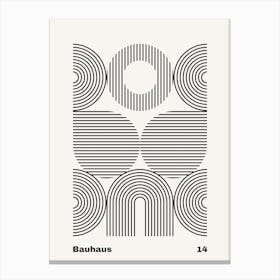 Geometric Bauhaus Poster B&W 14 Toile