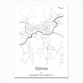 Osimo,Italy Minimalist Map Lienzos