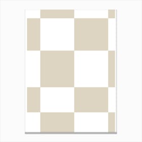 Beige Checkerboard Canvas Print
