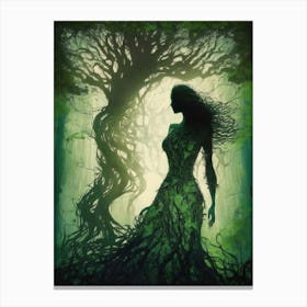 Lady of the Whispering Trees Canvas Print