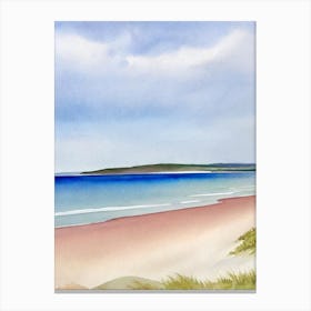 Dornoch Beach, Highlands, Scotland Watercolour Canvas Print