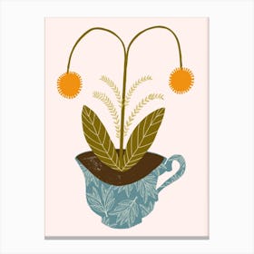 Fleur Orange Canvas Print