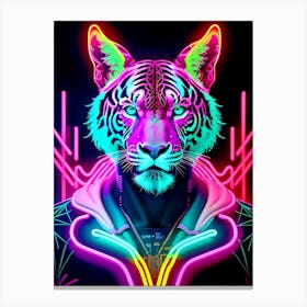 Neon Tiger 8 Canvas Print
