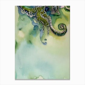 Blue Ringed Octopus Storybook Watercolour Canvas Print