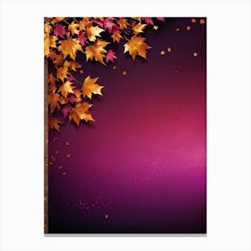 A Gradient Canvas Displaying A Purplish Pink To Gold Splash Against A Lavish Autumn Themed Backgroun (1) Canvas Print