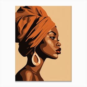 African Woman In A Turban 3 Canvas Print
