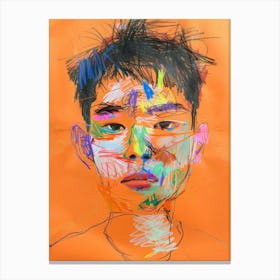 Boy'S Face Canvas Print