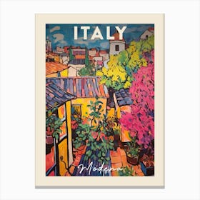 Modena Italy 1 Fauvist Painting Travel Poster Canvas Print