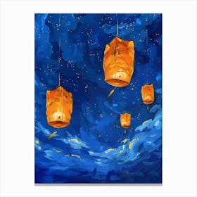 Sky Lanterns 4 Canvas Print