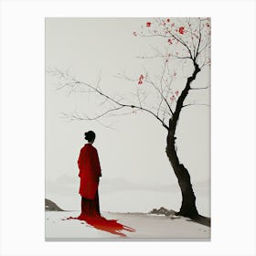 Chinese Woman, Boho minimalism Canvas Print