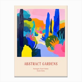 Colourful Gardens Huntington Desert Garden Usa 2 Red Poster Canvas Print