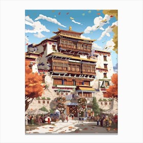 He Jokhang Temple Lhasa Tibet Canvas Print