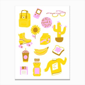 Yellow Composition Canvas Print