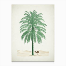 Camel In The Desert Canvas Print