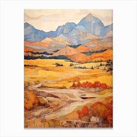 Autumn National Park Painting Rocky Mountain National Park Colorado Usa 5 Canvas Print