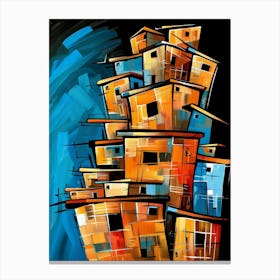 Colorful Houses 3 Canvas Print