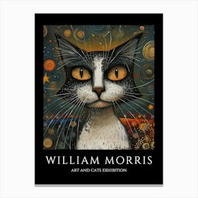 William Morris Cat Art Print Canvas Print