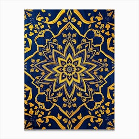 Flux Schnell Bold Acrylic Painting Intricate Islamic Geometric 1 Canvas Print