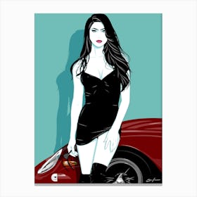 Selina - Retro 80s Style Canvas Print