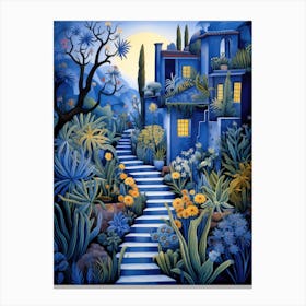 Blue Garden - Bohemian Art Canvas Print