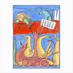 Animal choir 2 Canvas Print