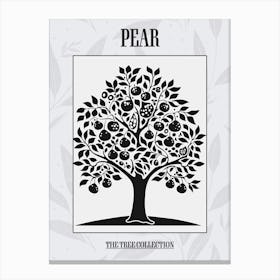 Pear Tree Simple Geometric Nature Stencil 4 Poster Canvas Print
