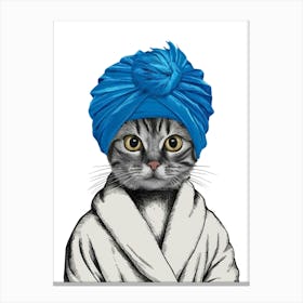 Cat In A Turban 1 Canvas Print