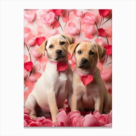 Valentine Puppies Canvas Print