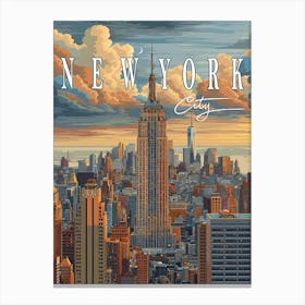 New York City Skyline - A Poster to Remember Canvas Print