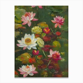 Lotus Painting 1 Flower Canvas Print