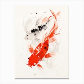 Koi Fish in Ink Canvas Print