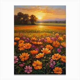 Sunset Over Cosmos Canvas Print