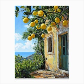 Lemons On The Porch Canvas Print