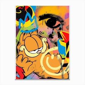 Garfield street art Canvas Print